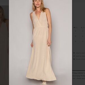 POL Cream Maxi Dress
